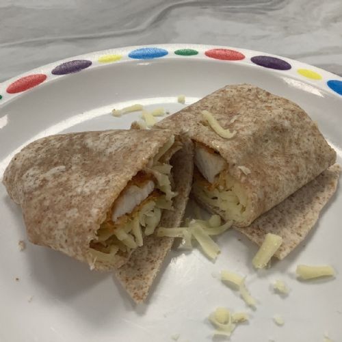 Oven fried crispy chicken wrap 